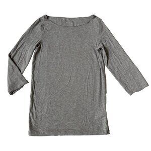 Majestic Filatures Women 2/S Deluxe Tee Shirt Gray Sparkle 3/4 Sleeve Soft Touch